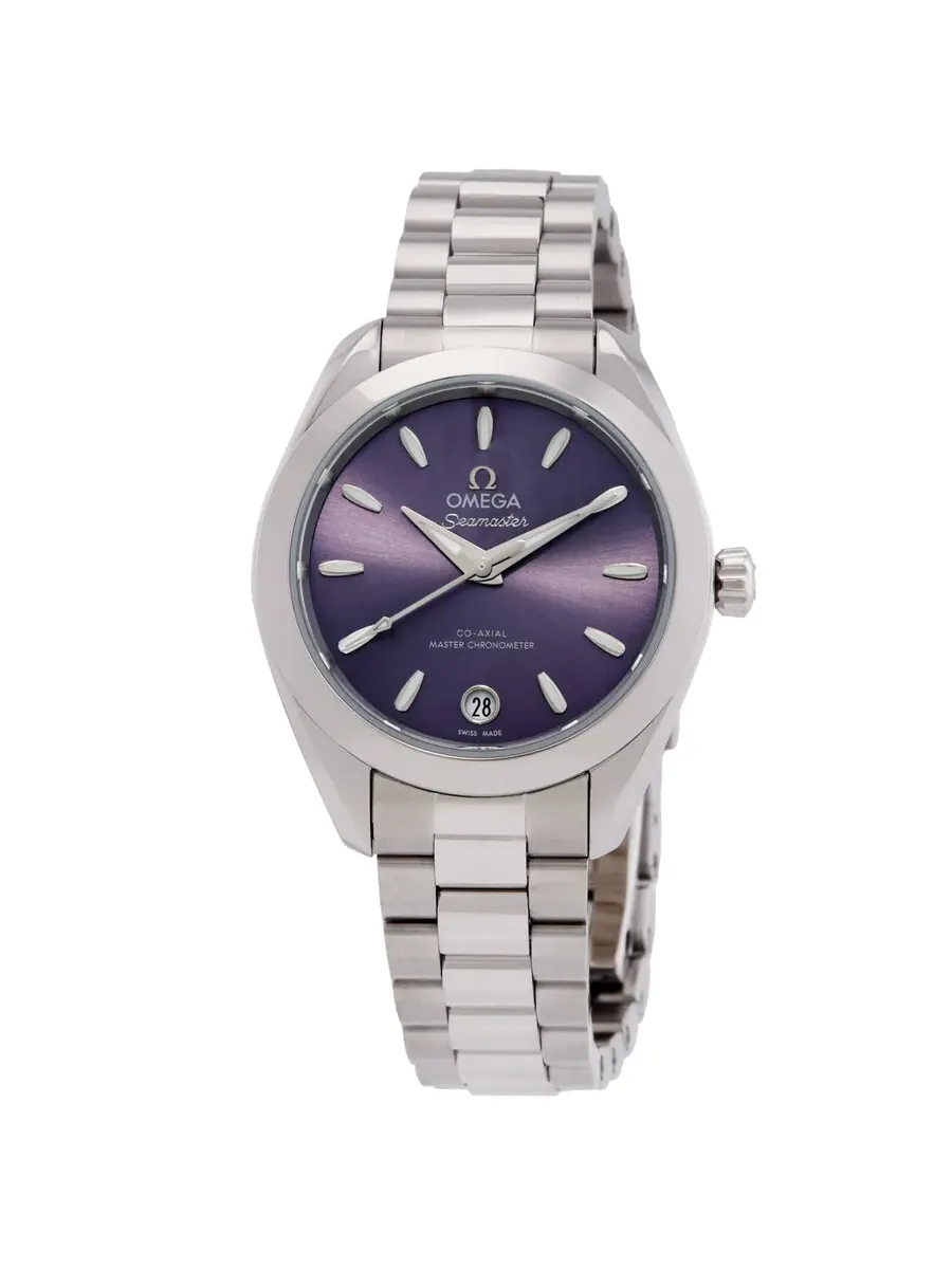Женские автоматические часы Omega Seamaster с лавандовым циферблатом, артикул 22010302010002 — изображение 1 из 3