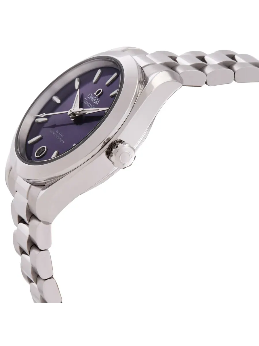Женские автоматические часы Omega Seamaster с лавандовым циферблатом, артикул 22010302010002 — изображение 2 из 3