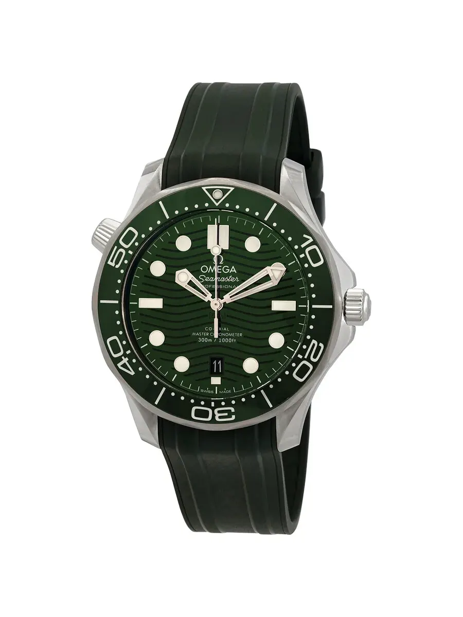 Мужские часы Omega Seamaster Diver Automatic Chronometer с зеленым циферблатом 210.32.42.20.10.001 — изображение 1 из 3