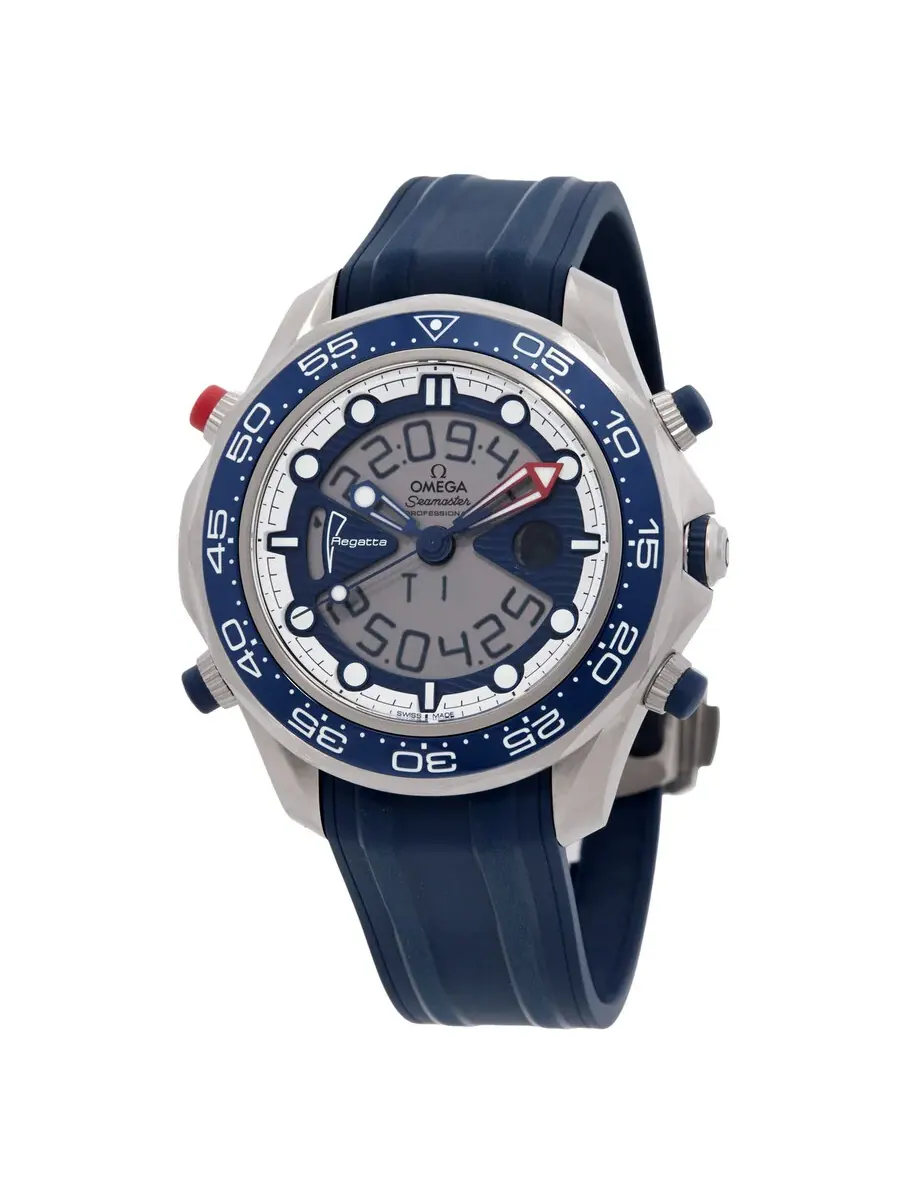 Мужские часы Omega Seamaster Regatta Chronograph Quartz с аналогово-цифровым дисплеем 21692467910001 — изображение 1 из 3