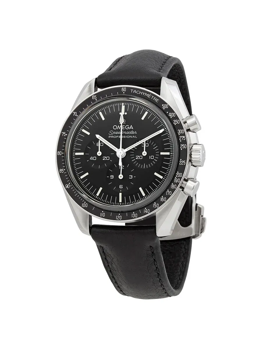 Мужские часы Omega Speedmaster Chronograph с ручным заводом и черным циферблатом, модель 31032425001002 — изображение 1 из 4