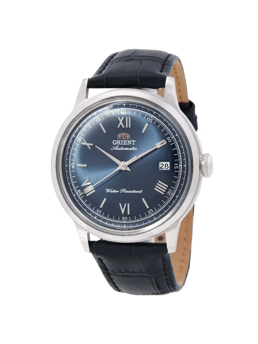Мужские механические часы Orient Classic с синим циферблатом RA-AC0024L30B — серебристый
