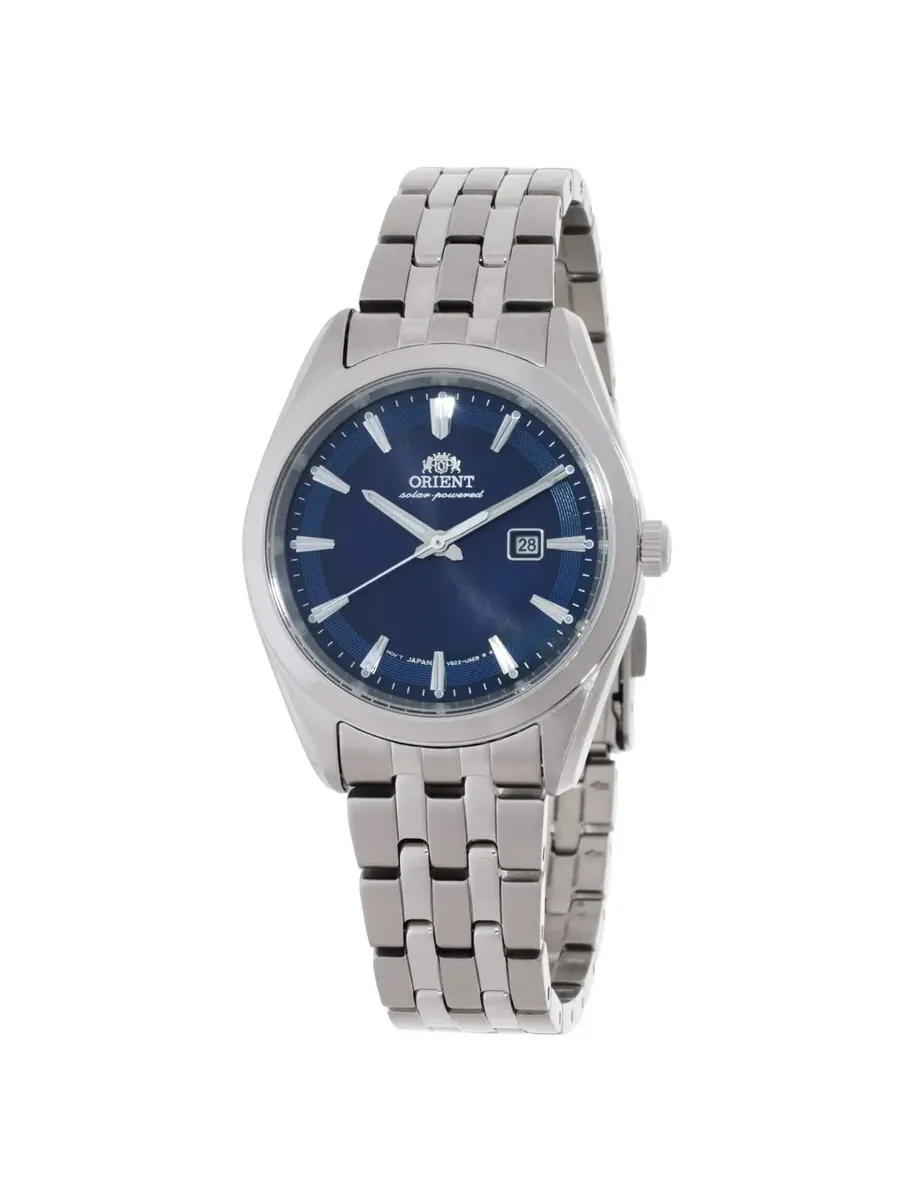 Женские часы Orient Classic Stretto Date с солнечным синим циферблатом RA-WG0602L10B — изображение 1 из 3, оттенок серебряный