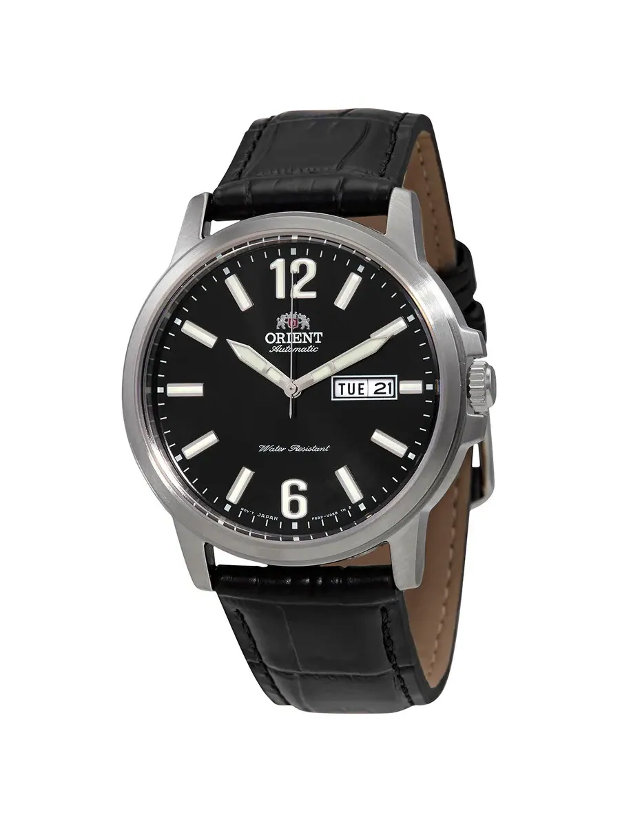 Мужские механические часы Orient Contemporary с черным циферблатом RA-AA0C04B19B — изображение 1 из 3, оттенок серебряный