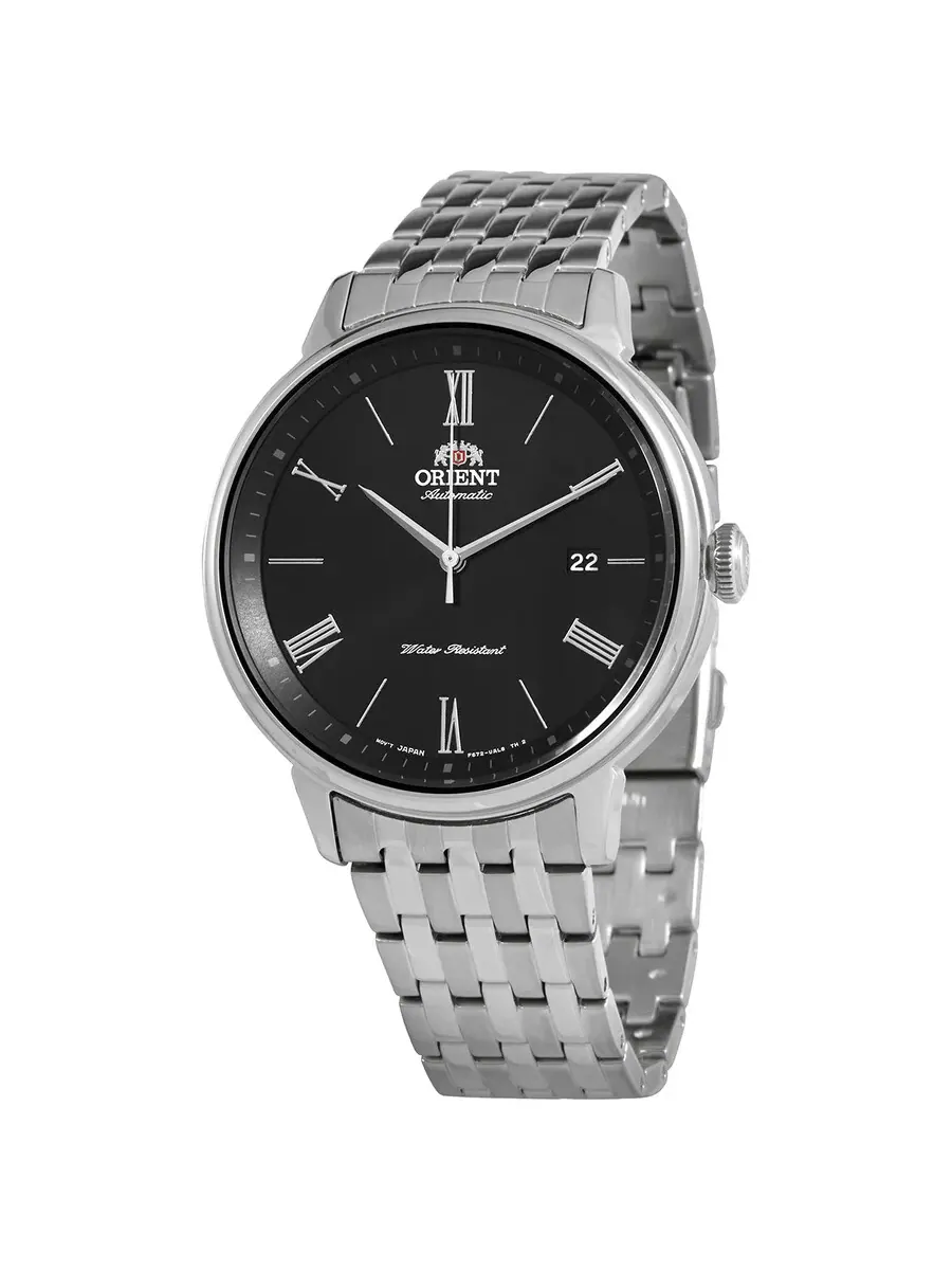 Мужские часы Orient Contemporary Automatic с черным циферблатом RA-AC0J02B10B — серебристый
