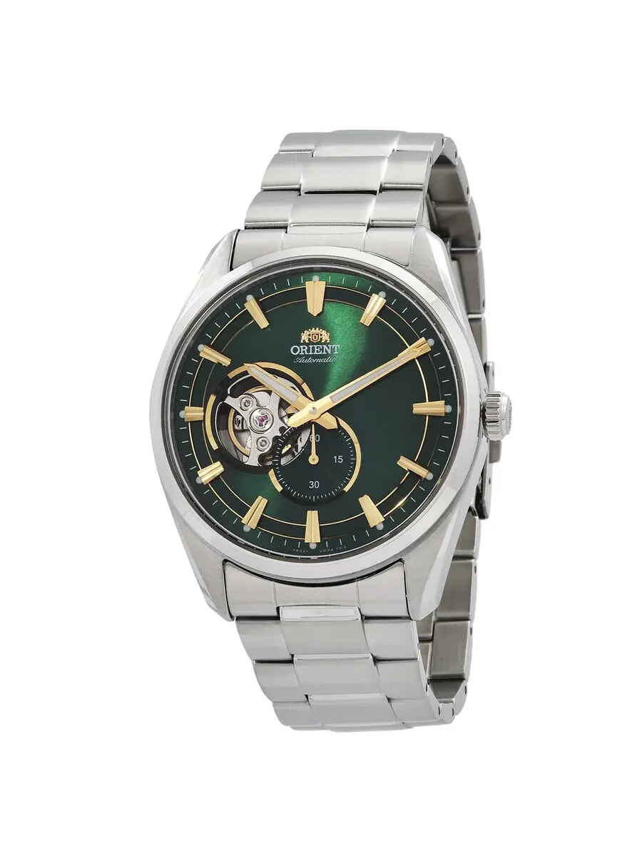 Мужские механические часы Orient Contemporary с зеленым циферблатом RA-AR0008E10B — серебристый