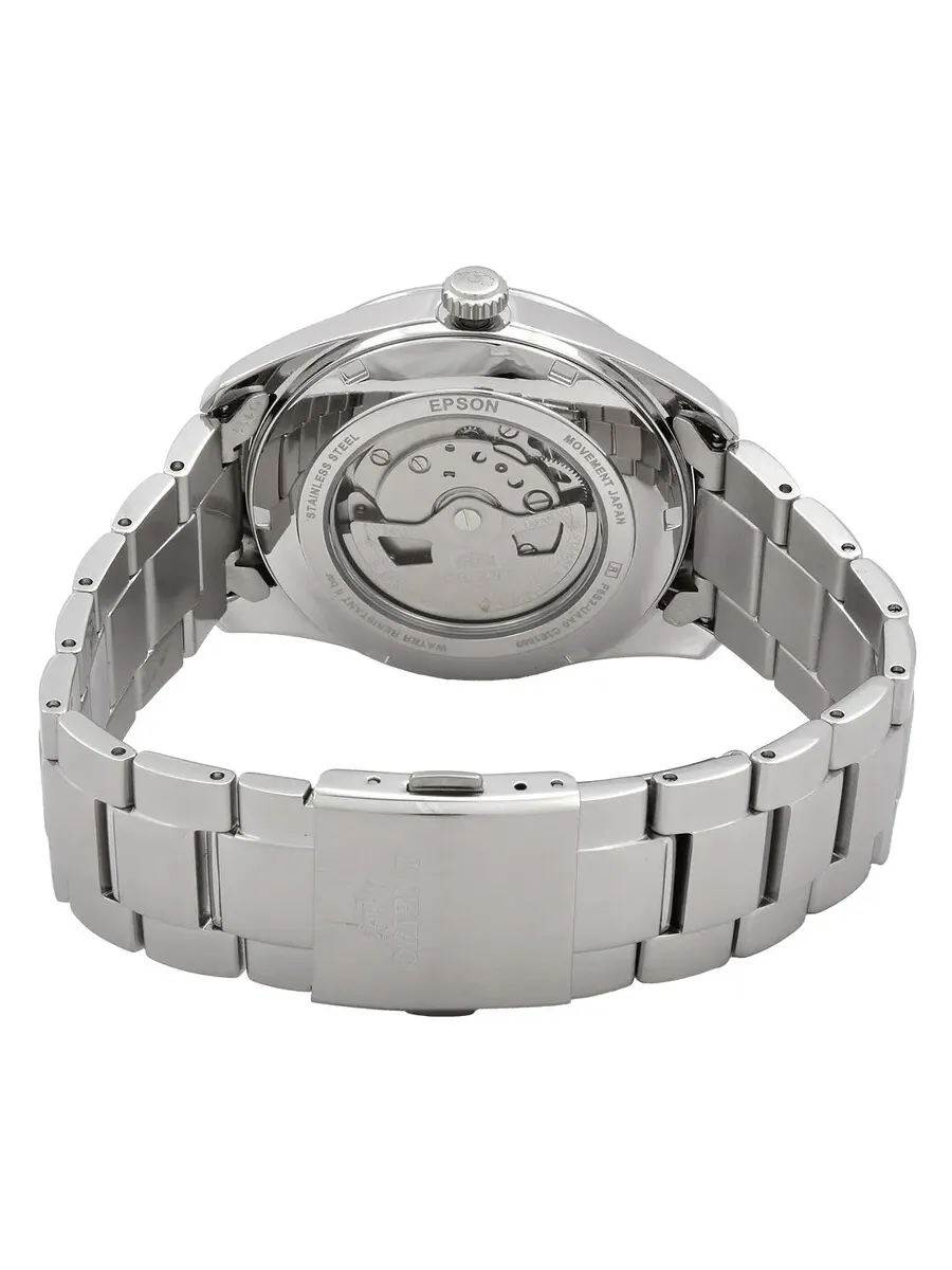 Мужские механические часы Orient Contemporary с зеленым циферблатом RA-AR0008E10B — изображение 3 из 3, оттенок серебряный