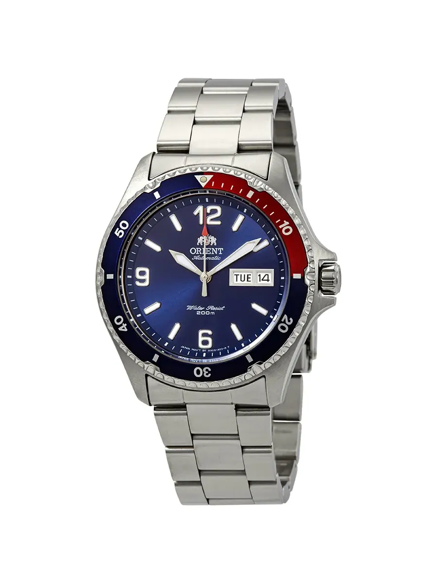 Мужские часы Orient Mako II с автоматическим механизмом, синим циферблатом и безелем Pepsi FAA02009D9 — изображение 1 из 3
