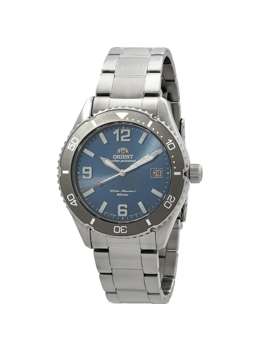 Мужские часы Orient Sport с синим солнечным циферблатом RA-WJ0002L10B — изображение 1 из 3, оттенок серый
