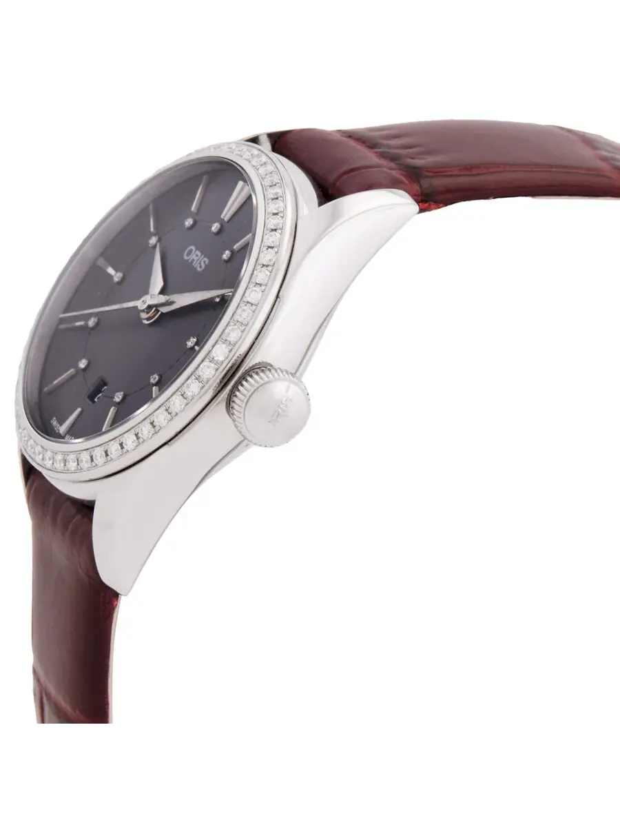 Женские часы Oris Artelier Automatic с серым циферблатом и бриллиантами 01 561 7722 4953-07 5 14 63FC — изображение 2 из 3