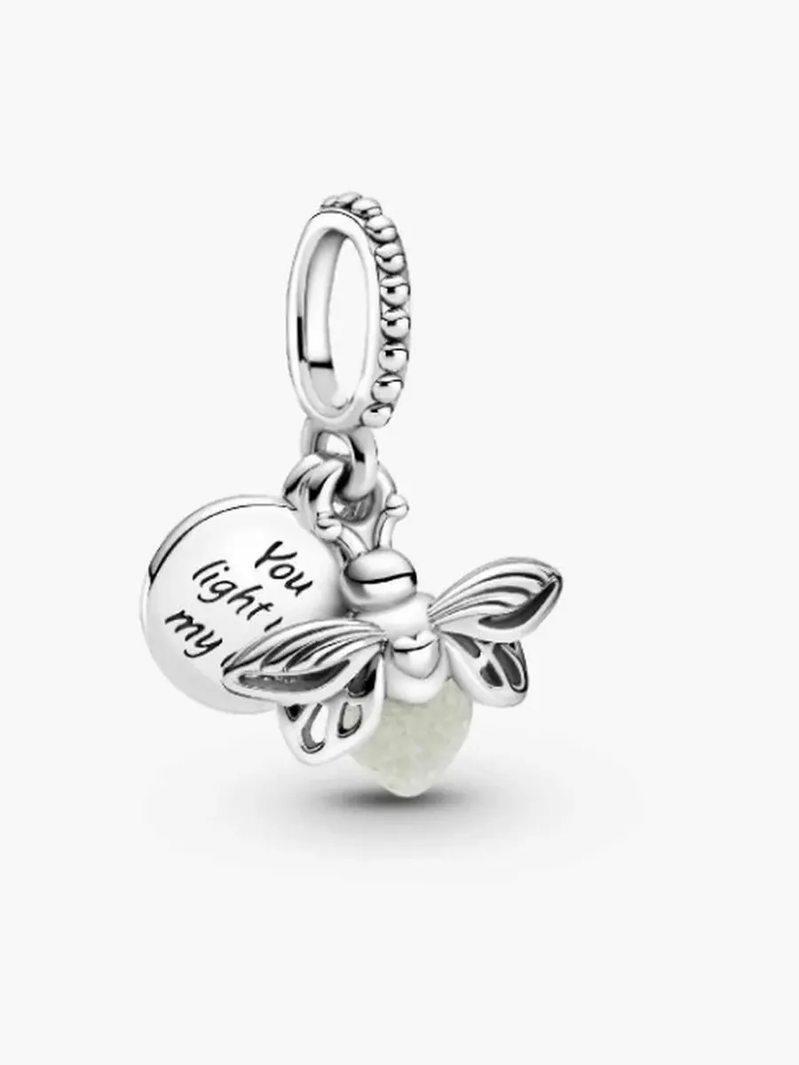 Подвеска Pandora Firefly из стерлингового серебра — зеленый