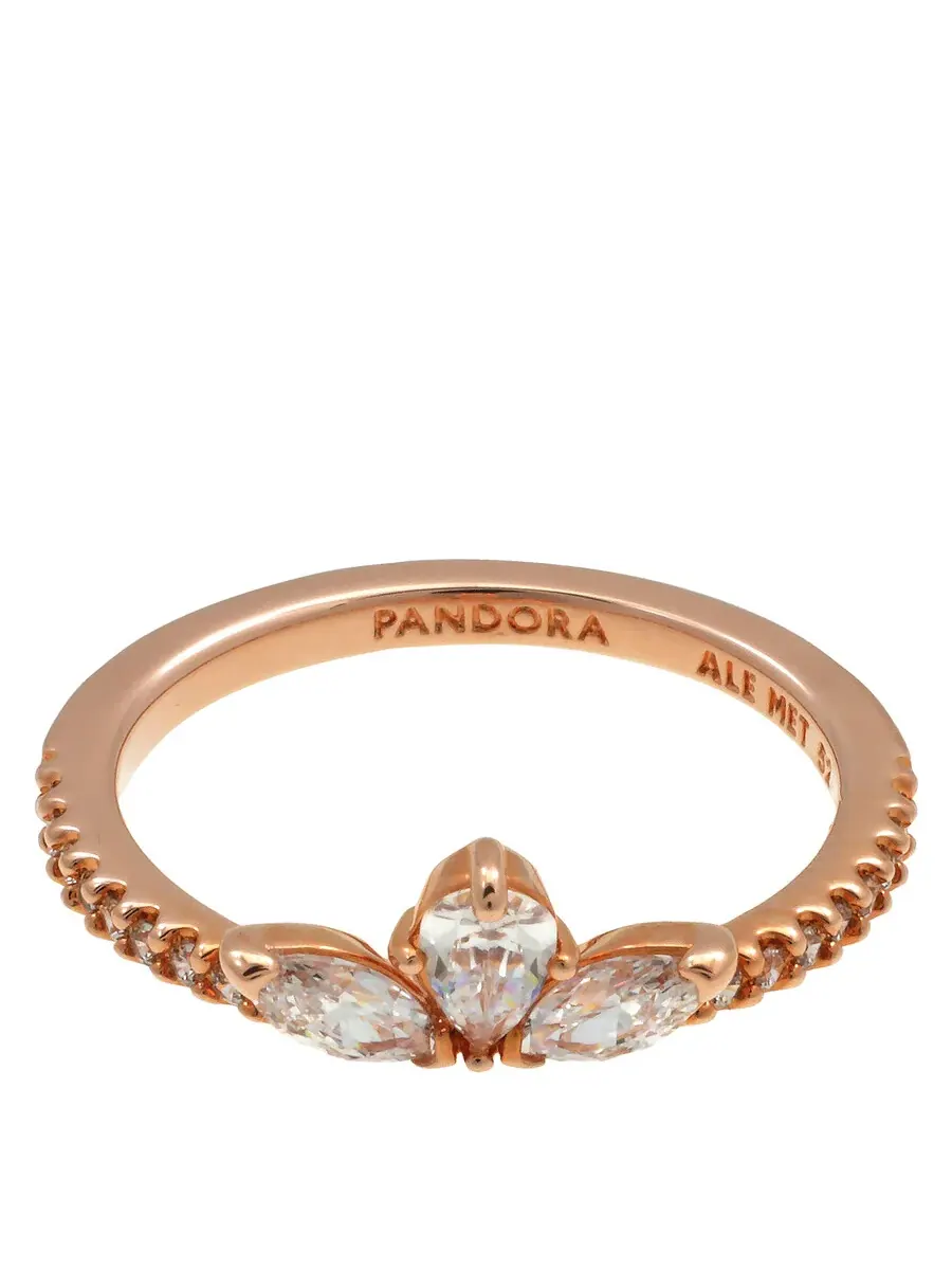 Кольцо-кластер Pandora Ladies Sparkling Herbarium — золотистый