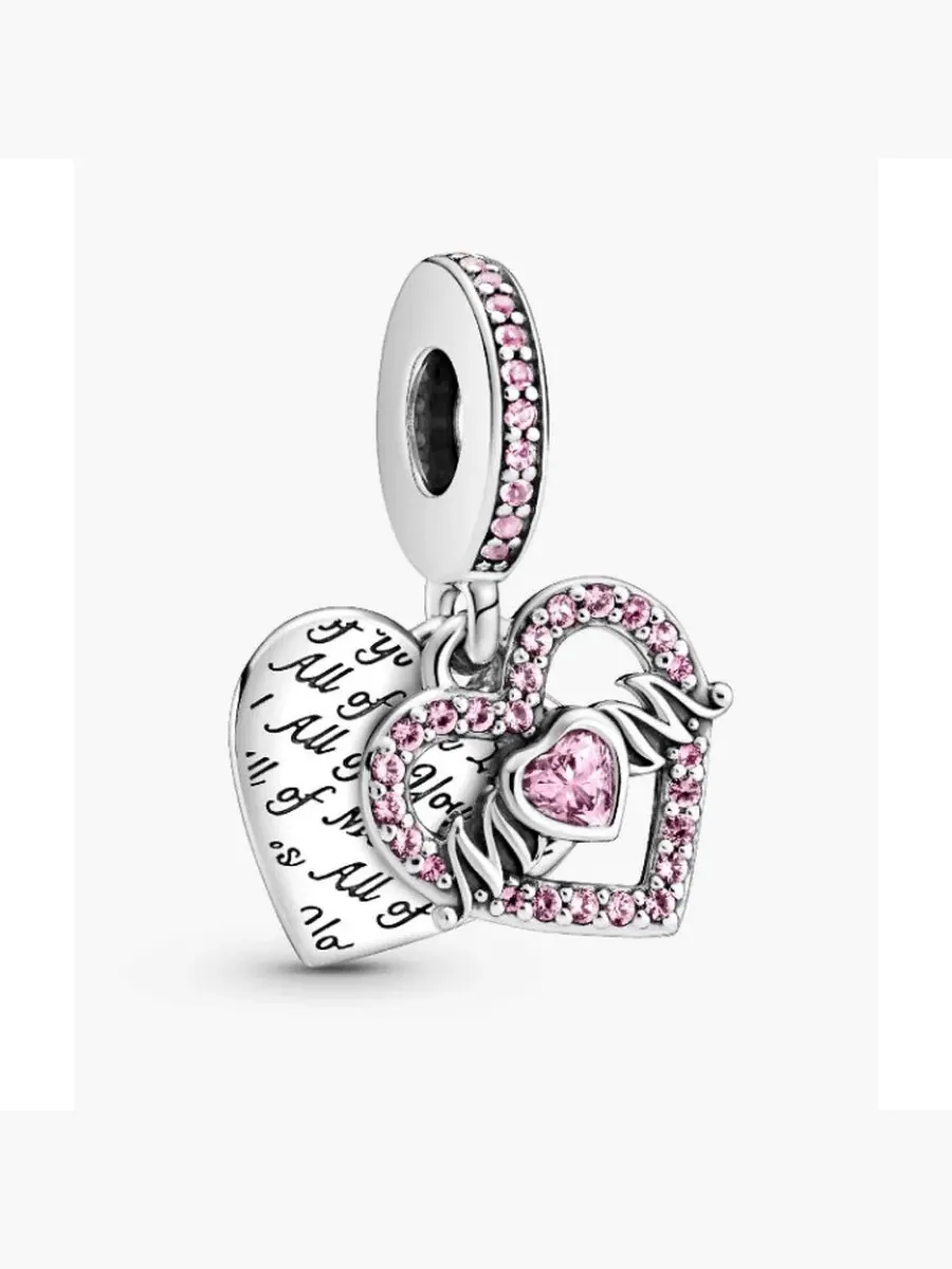 Подвеска Pandora Mum Heart из стерлингового серебра — розовый