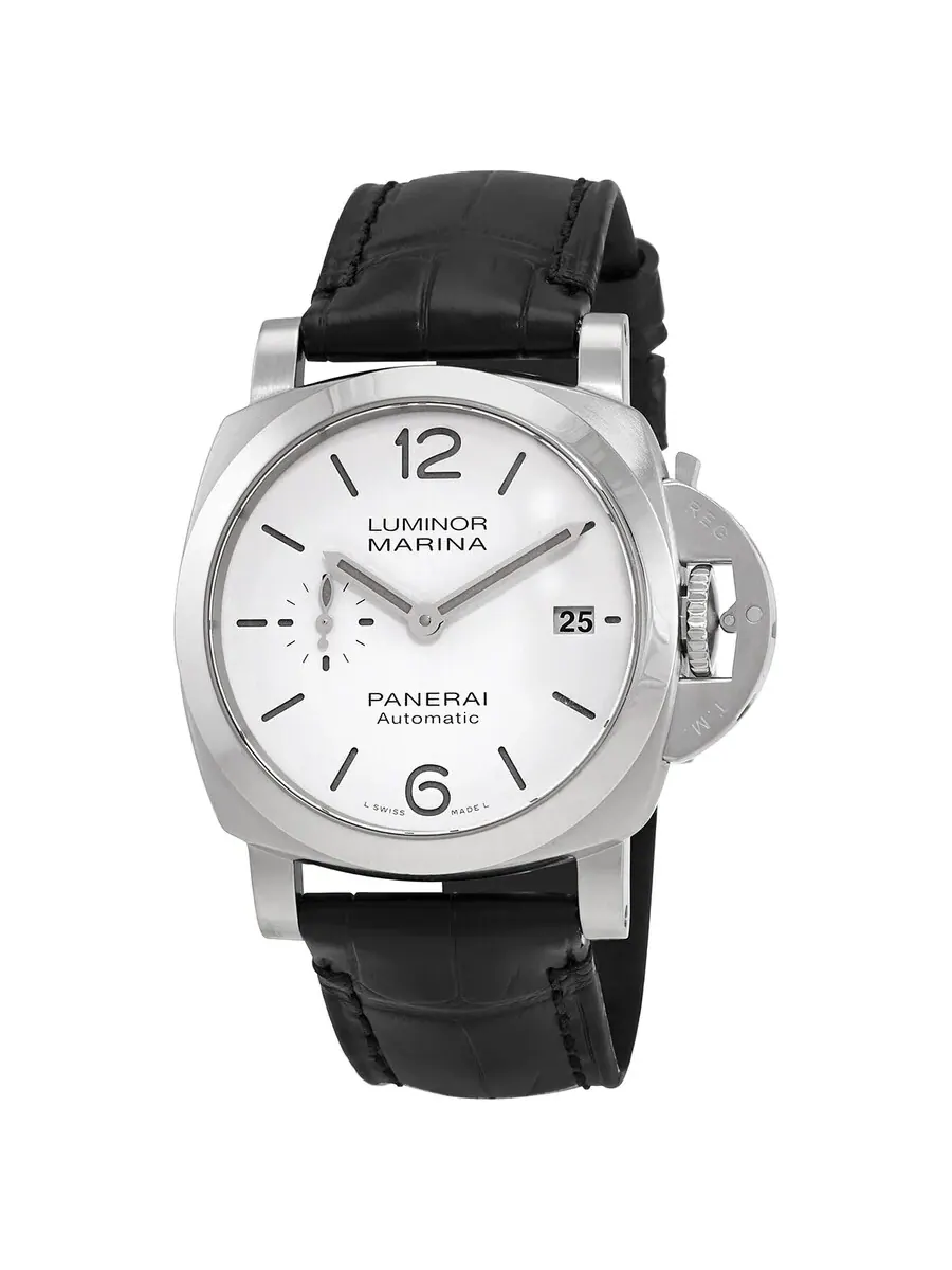 Мужские часы Panerai Luminor Quaranta Automatic с белым циферблатом PAM01371 — изображение 1 из 3, оттенок белый