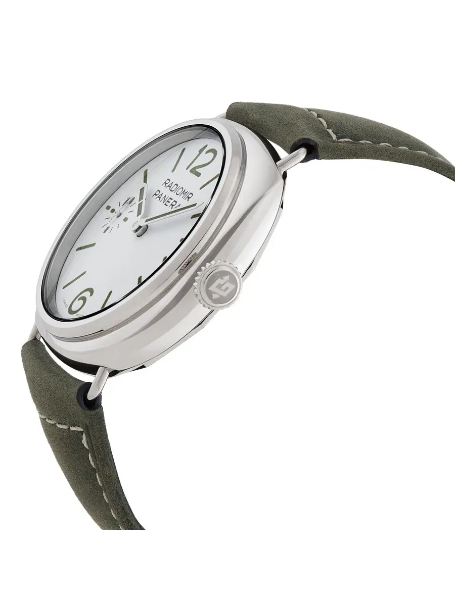 Мужские часы Panerai Radiomir Officine 45 мм с ручным заводом и белым циферблатом PAM01384 — изображение 2 из 3