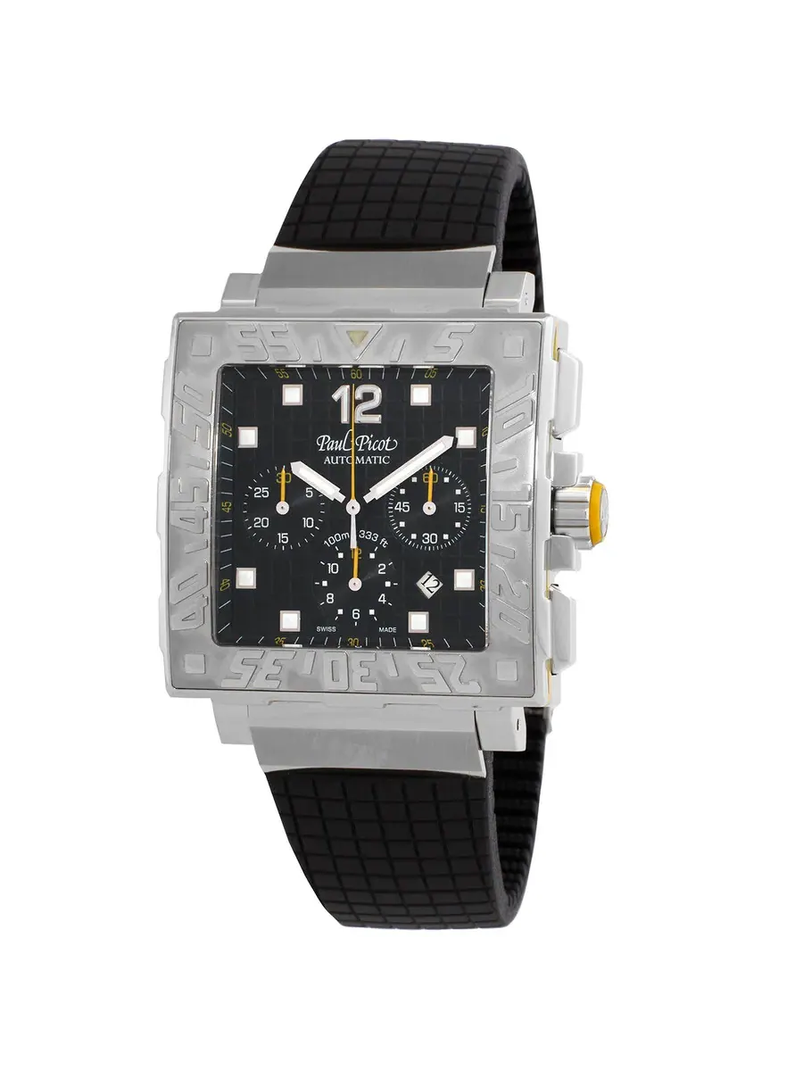 Мужские часы Paul Picot C-Type Automatic с черным циферблатом P0830.SG.5010.3301 — изображение 1 из 3, оттенок серебряный