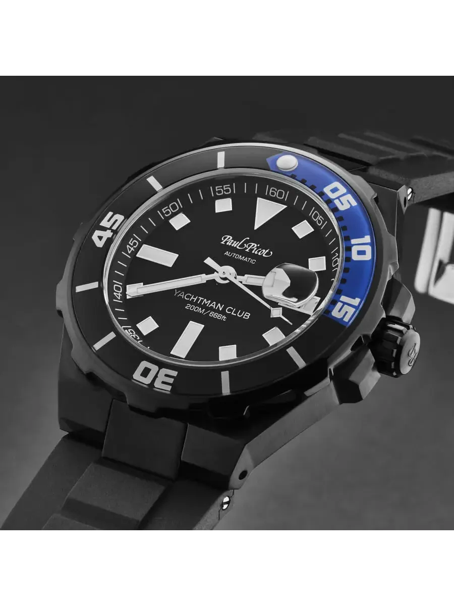 Мужские часы Paul Picot Yachtmanclub Automatic с черным циферблатом P1251N.NB.3614CM001 — изображение 2 из 4, оттенок черный