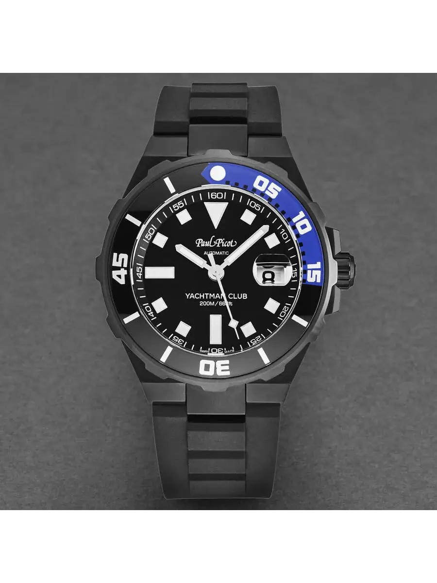 Мужские часы Paul Picot Yachtmanclub Automatic с черным циферблатом P1251N.NB.3614CM001 — изображение 4 из 4, оттенок черный