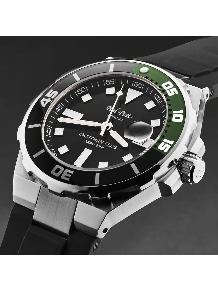 Мужские автоматические часы Paul Picot Yachtmanclub с черным циферблатом P1251NV.SG.3614CM001 — изображение 2 из 4
