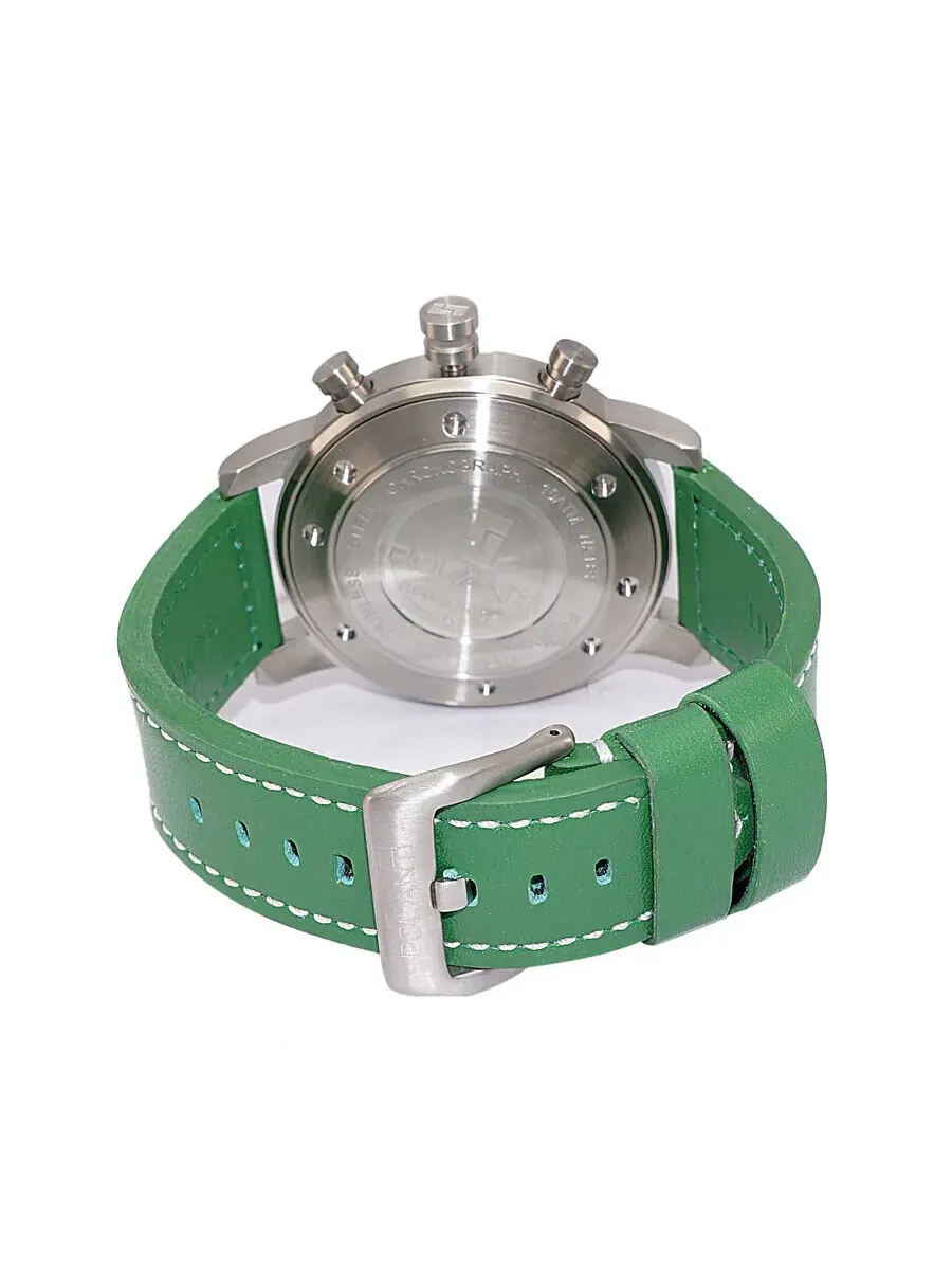 Мужские часы Polanti Rogue Chronograph Tachymeter с зеленым циферблатом RG0001G-SS — изображение 3 из 4, оттенок серебряный