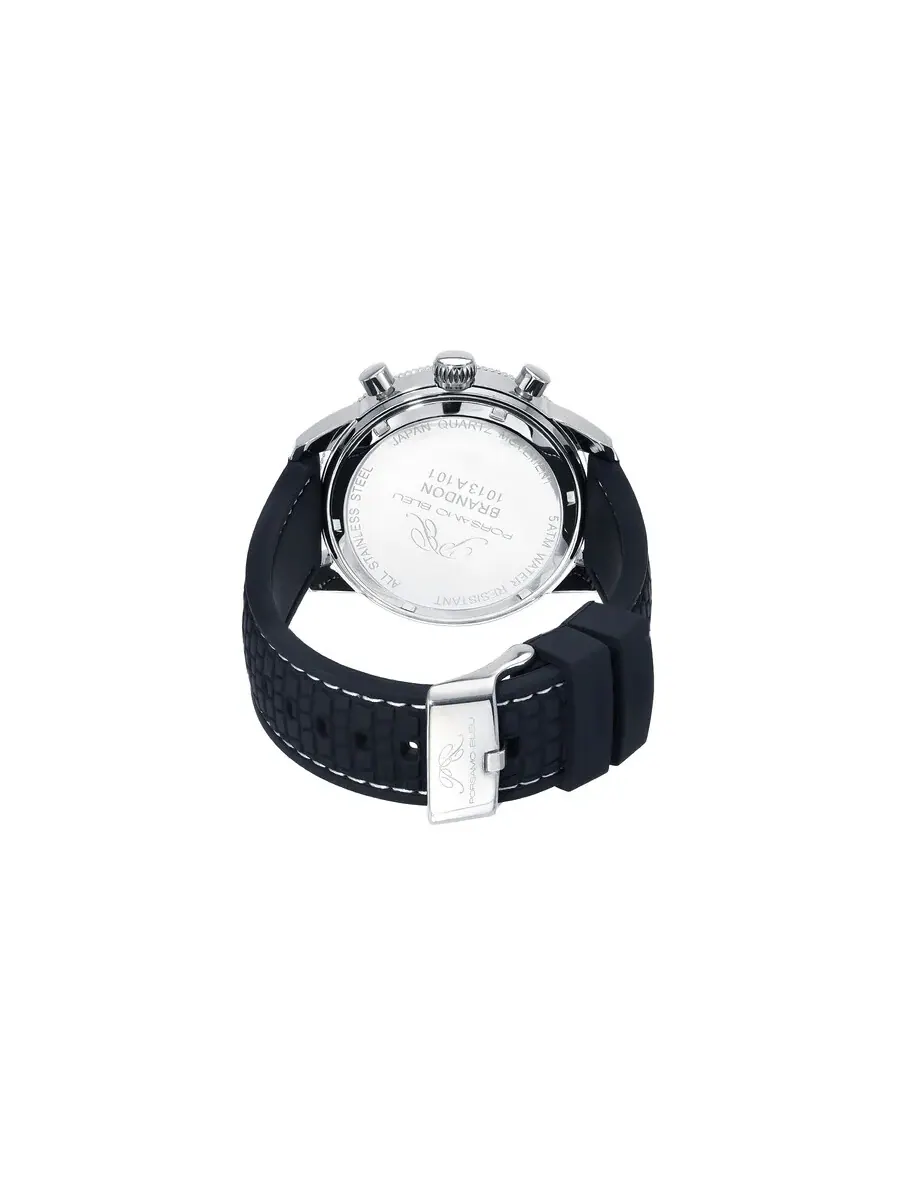 Мужские часы Porsamo Bleu Brandon Chronograph Quartz с черным циферблатом 1013ABRR — изображение 3 из 5, оттенок черный