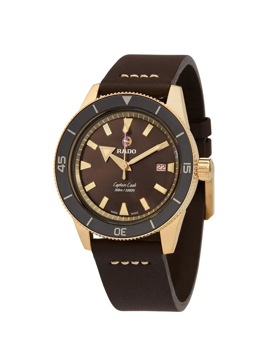 Мужские часы Rado Captain Cook Automatic с коричневым циферблатом R32504306 — изображение 1 из 3, оттенок коричневый