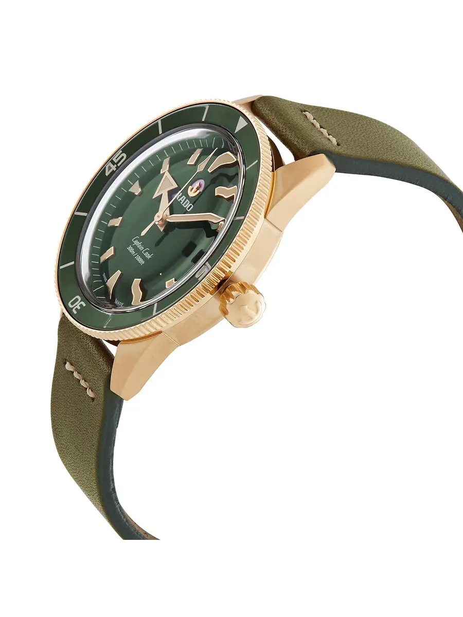 Мужские часы Rado Captain Cook с автоматическим механизмом и зеленым циферблатом R32504315 — изображение 2 из 3