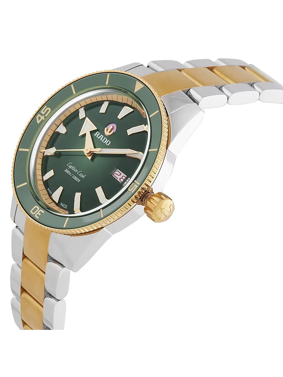 Мужские часы Rado Captain Cook Automatic с зеленым циферблатом R32138303 — изображение 2 из 3, оттенок зеленый