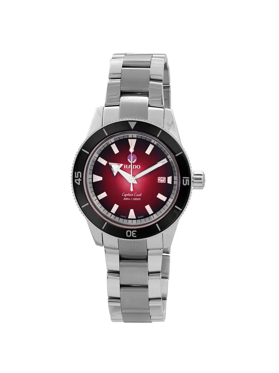 Мужские часы Rado Captain Cook Automatic с красным циферблатом R32105353 — изображение 1 из 3, оттенок черный