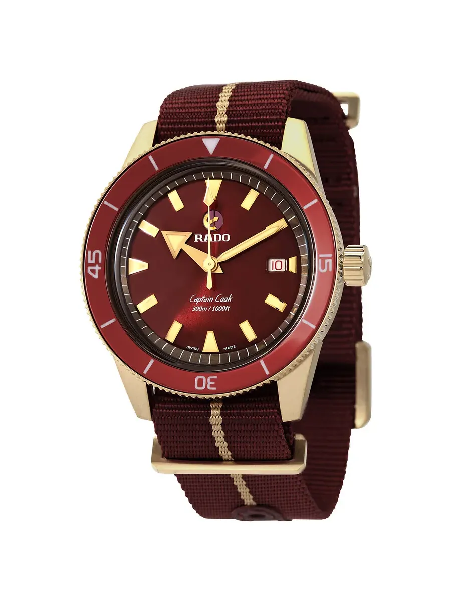 Мужские часы Rado Captain Cook Automatic с красным циферблатом R32504407 — изображение 1 из 3, оттенок красный