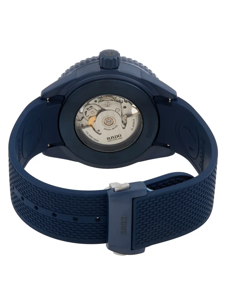 Мужские часы Rado Captain Cook с автоматическим скелетонизированным циферблатом R32153209 — изображение 3 из 4, оттенок синий