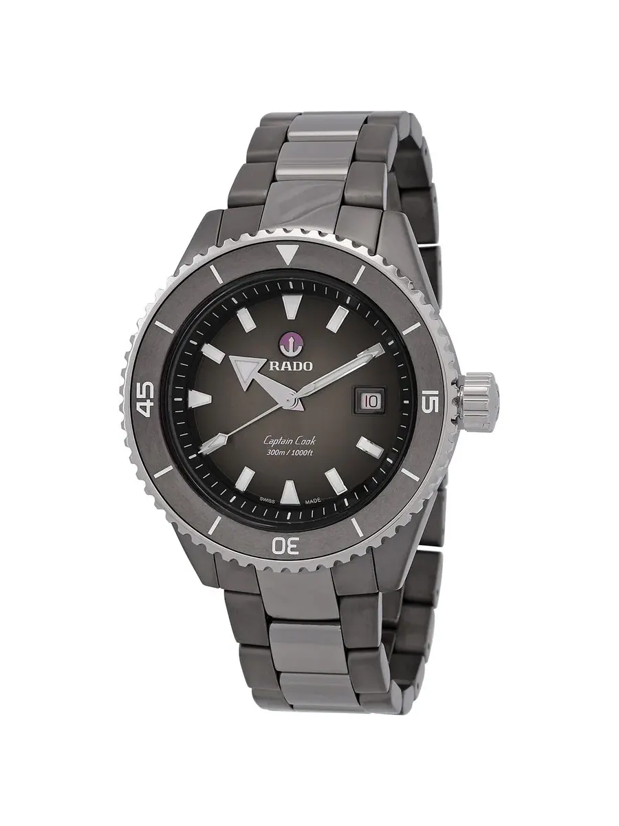 Мужские часы Rado Captain Cook High-Tech Ceramic Diver Automatic с серым циферблатом R32144102 — изображение 1 из 3