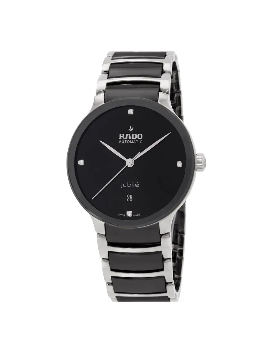 Часы Rado Centrix Automatic Diamond Black Dial Unisex Watch R30018712 — изображение 1 из 3, оттенок черный