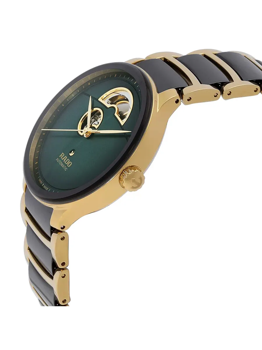 Автоматические унисекс-часы Rado Centrix с зеленым циферблатом и двухцветным корпусом R30008302 — изображение 2 из 3