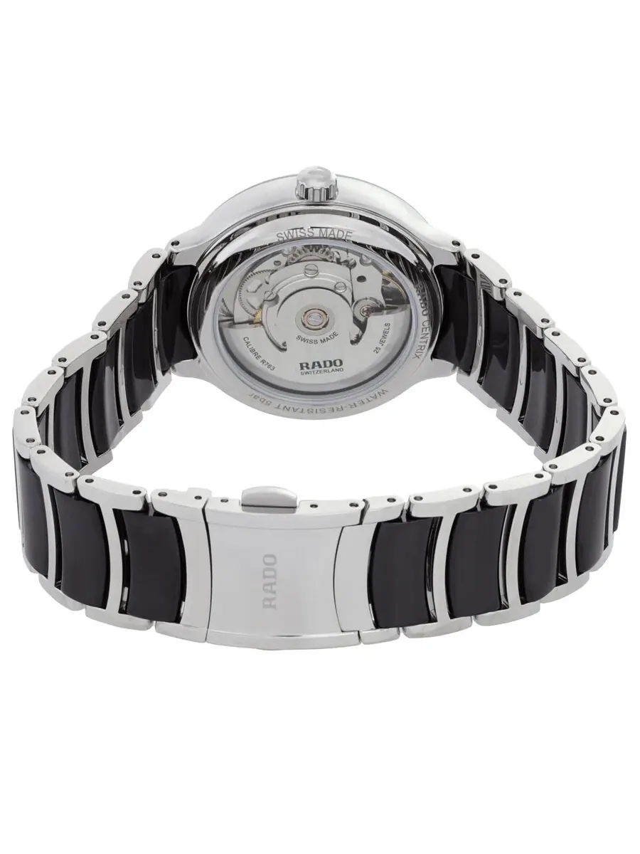 Женские часы Rado Centrix Diamonds Automatic с черным циферблатом R30031742 — изображение 3 из 3, оттенок черный