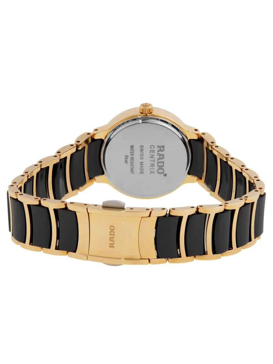Женские часы Rado Centrix Diamonds Quartz с черным циферблатом R30025712 — изображение 3 из 3, оттенок черный