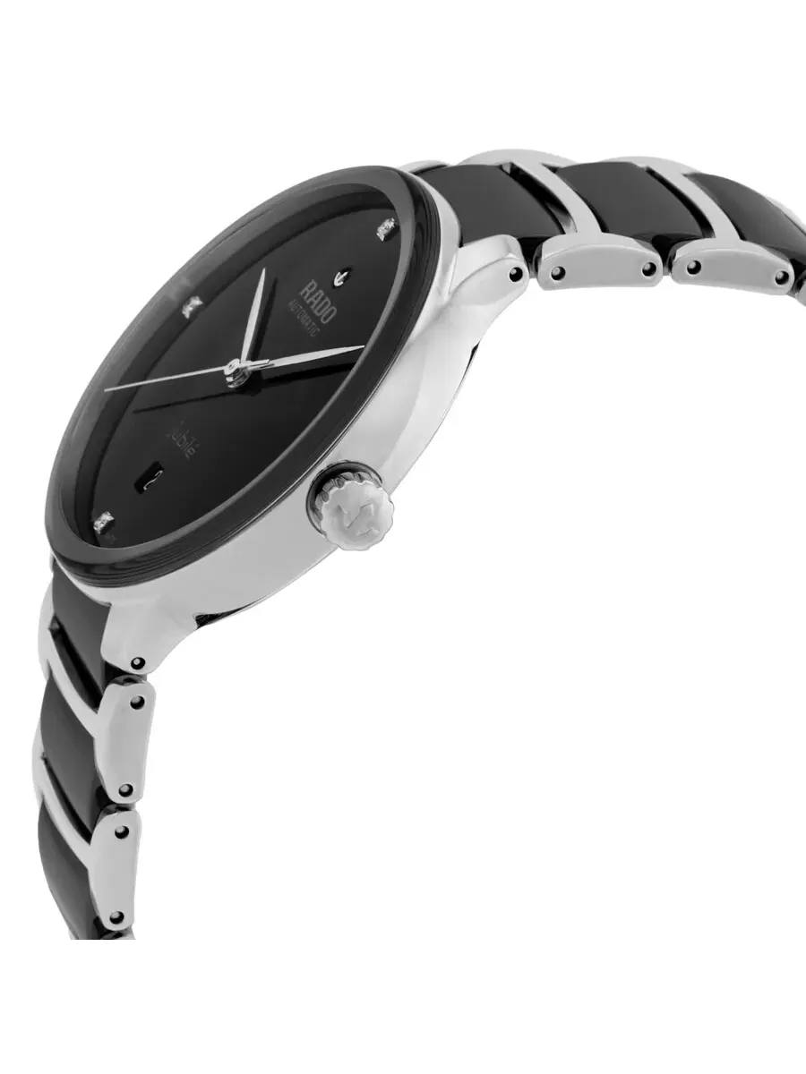 Часы Rado Centrix Diamonds Quartz с черным циферблатом для унисекс R30021712 — изображение 2 из 3, оттенок черный
