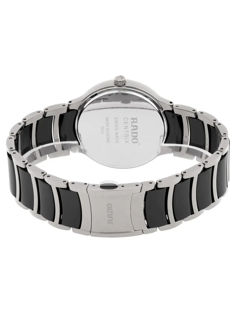 Часы Rado Centrix Diamonds Quartz с черным циферблатом для унисекс R30021712 — изображение 3 из 3, оттенок черный