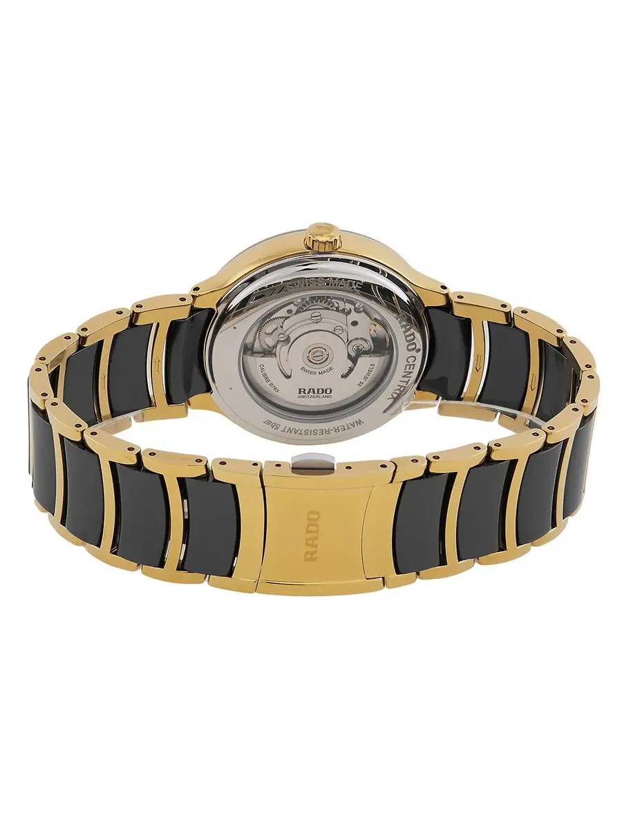 Часы Rado Centrix с кварцевым механизмом, черным циферблатом и бриллиантом, унисекс R30008742 — изображение 3 из 3