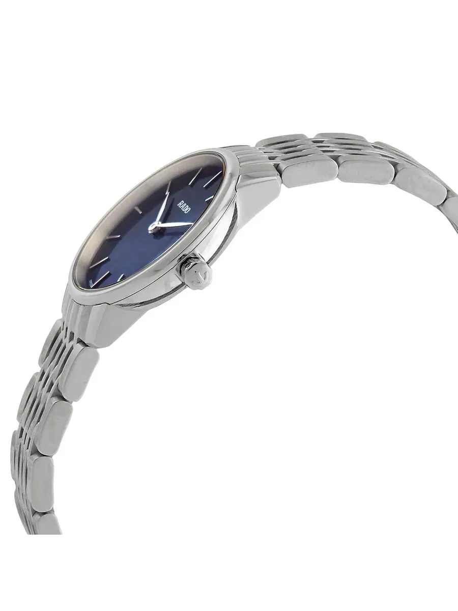 Женские часы Rado Coupole Classic Quartz с синим перламутровым циферблатом R22897913 — изображение 2 из 3, оттенок серебряный