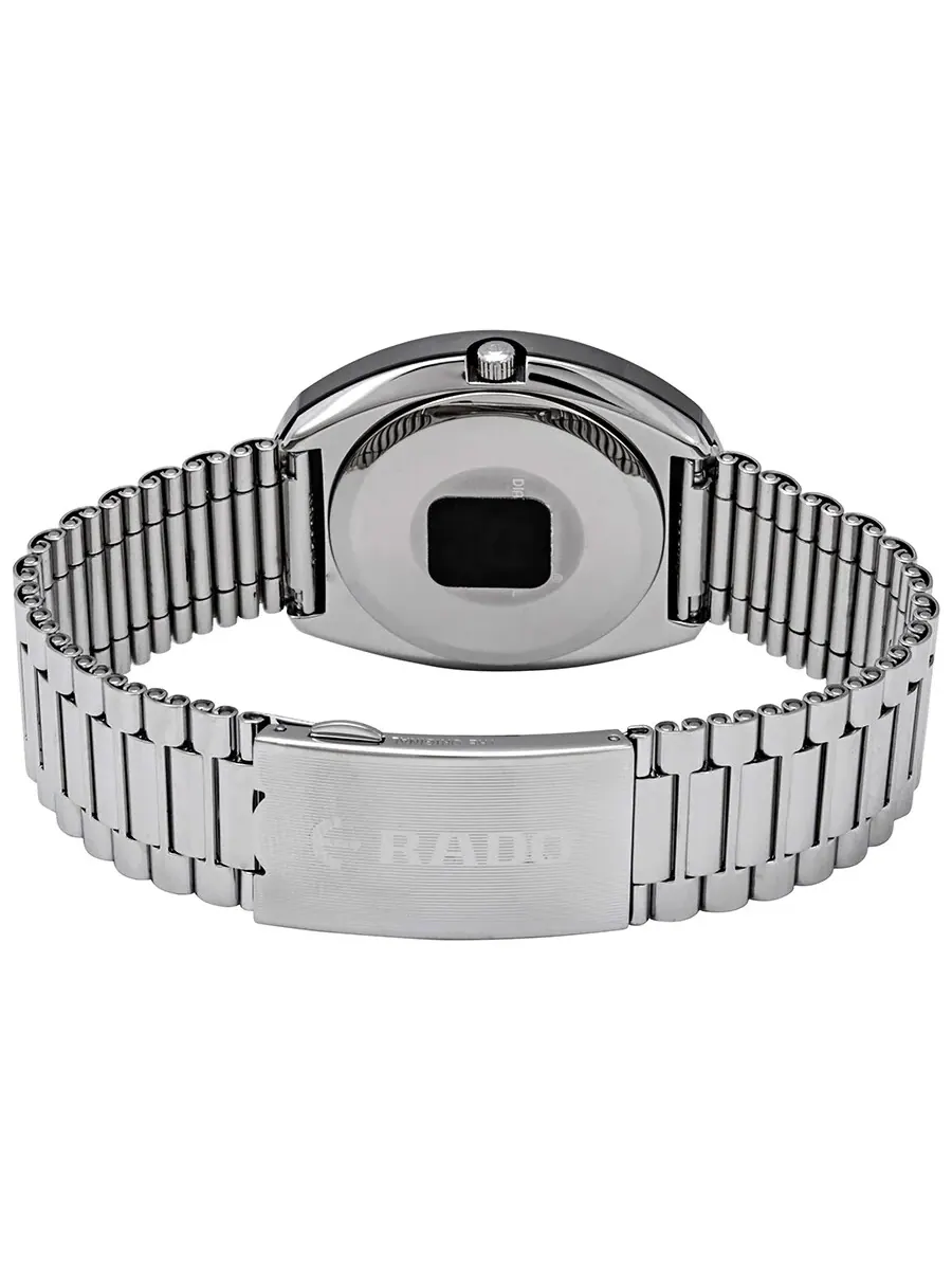 Мужские часы Rado Diastar с черным циферблатом из нержавеющей стали R12391153 — изображение 3 из 3, оттенок серебряный