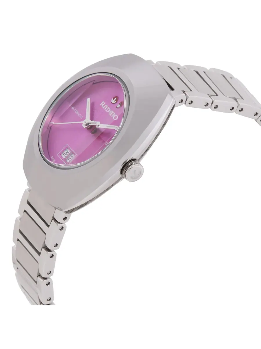 Женские часы Rado DiaStar Original Automatic с фиолетовым циферблатом R12170333 — изображение 2 из 3, оттенок серебряный