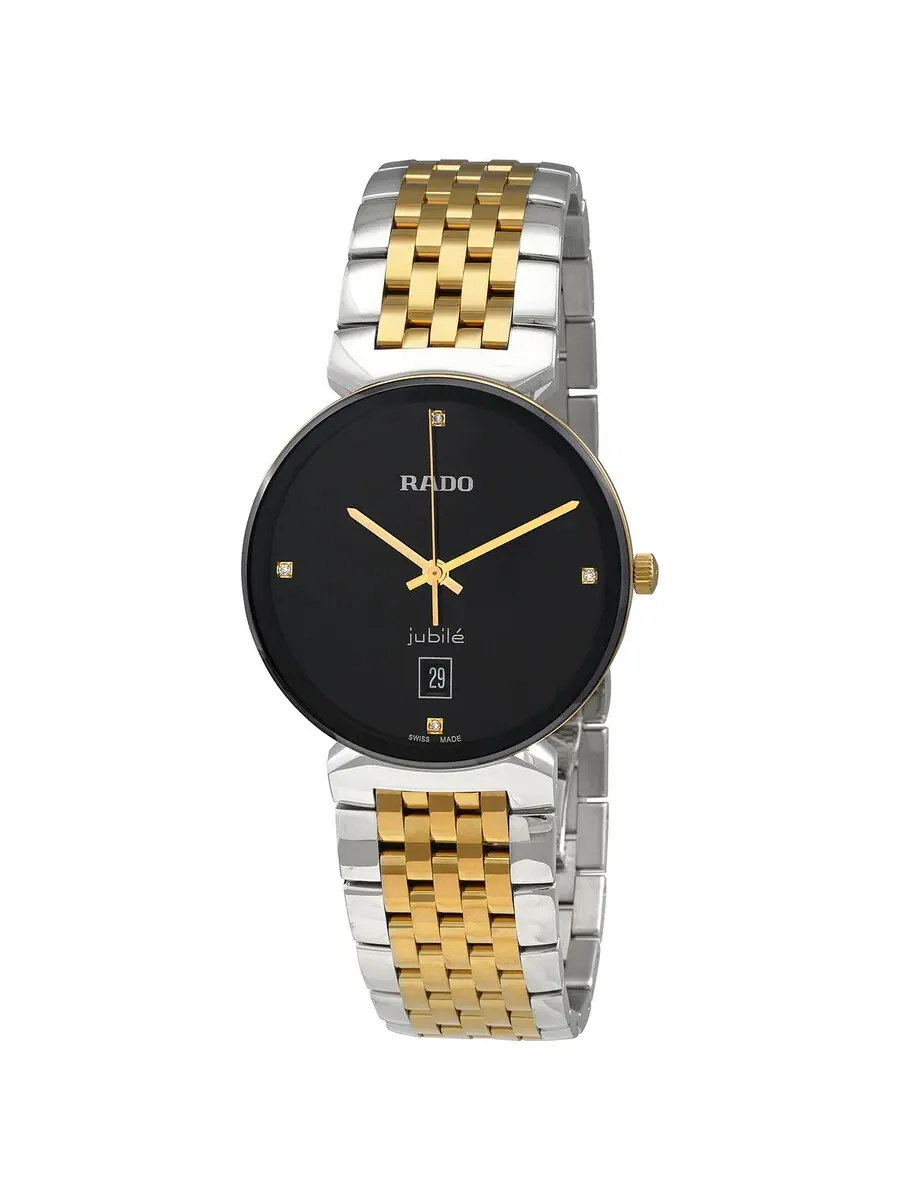 Часы Rado Florence Quartz Diamond Black Dial Unisex Watch R48912703 — изображение 1 из 3, оттенок черный