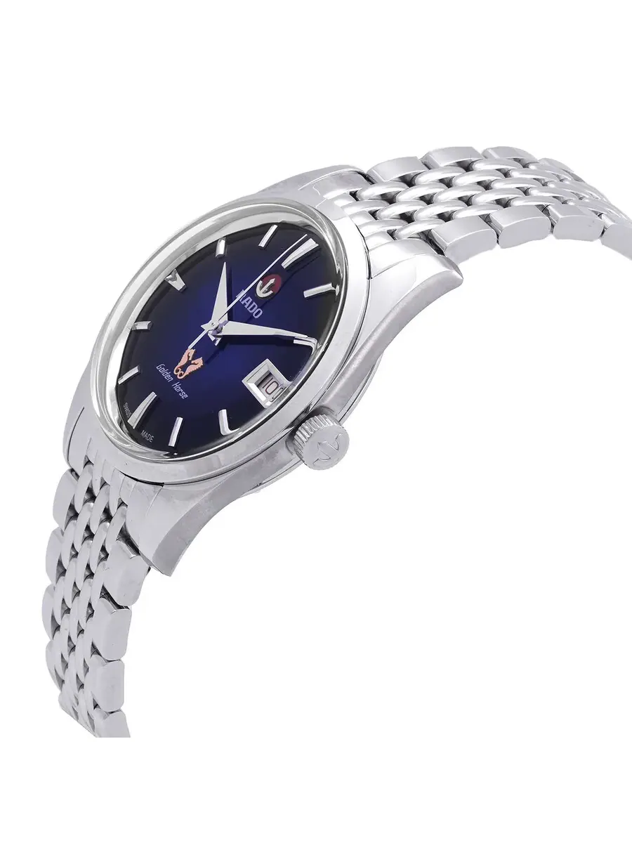Часы Rado Golden Horse Automatic с синим циферблатом для всех полов R33930203 — изображение 2 из 3, оттенок серебряный