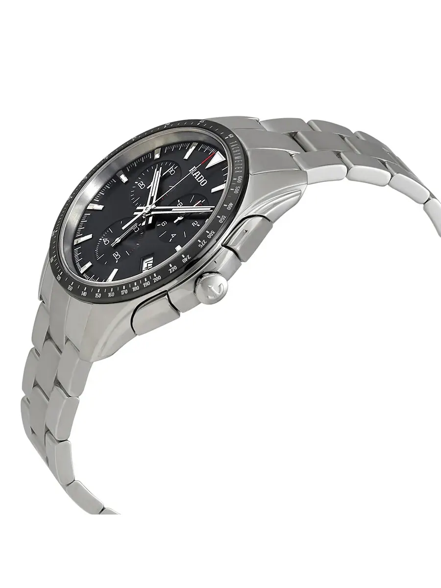Мужские часы Rado HyperChrome Chronograph с черным циферблатом R32259153 — изображение 2 из 3, оттенок серебряный