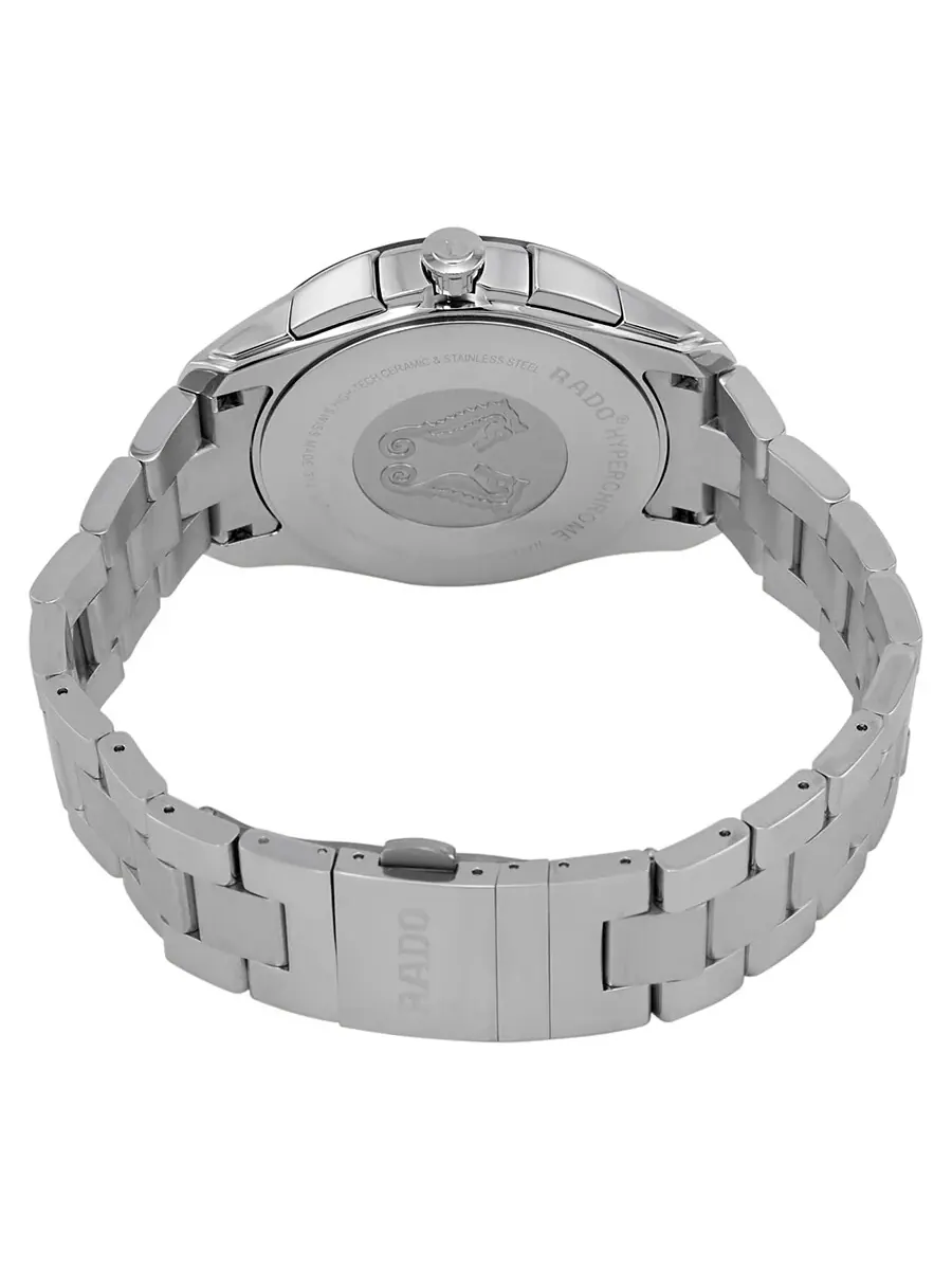 Мужские часы Rado HyperChrome Chronograph с черным циферблатом R32259153 — изображение 3 из 3, оттенок серебряный