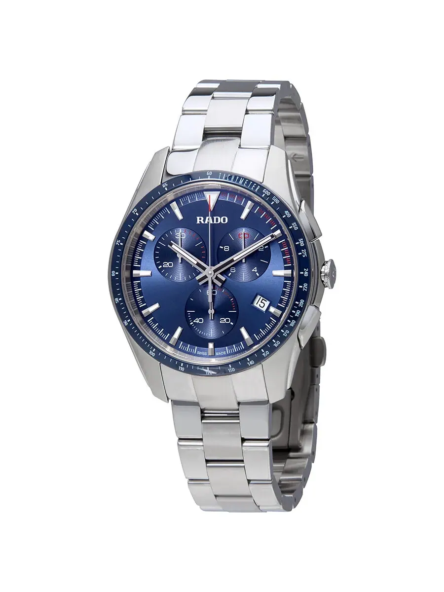 Мужские часы Rado HyperChrome Chronograph с синим циферблатом R32259203 — изображение 1 из 3, оттенок серебряный