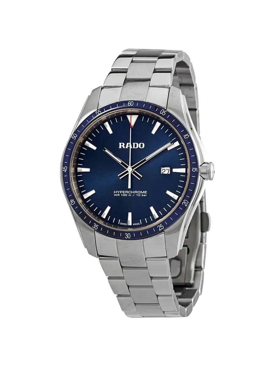 Мужские часы Rado HyperChrome с синим циферблатом R32502203 — изображение 1 из 3, оттенок серебряный
