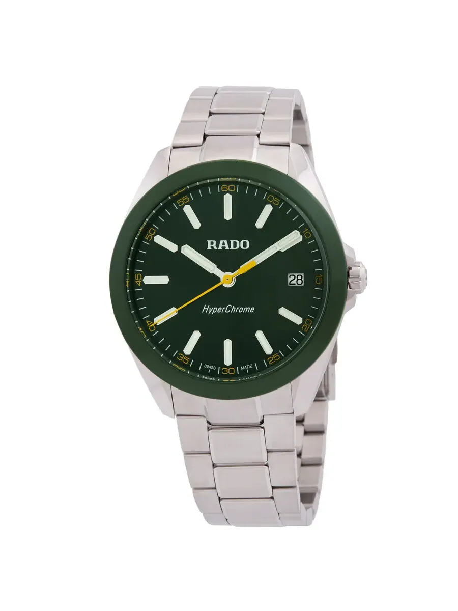 Мужские кварцевые часы Rado HyperChrome с зеленым циферблатом R32280313 — изображение 1 из 3, оттенок зеленый