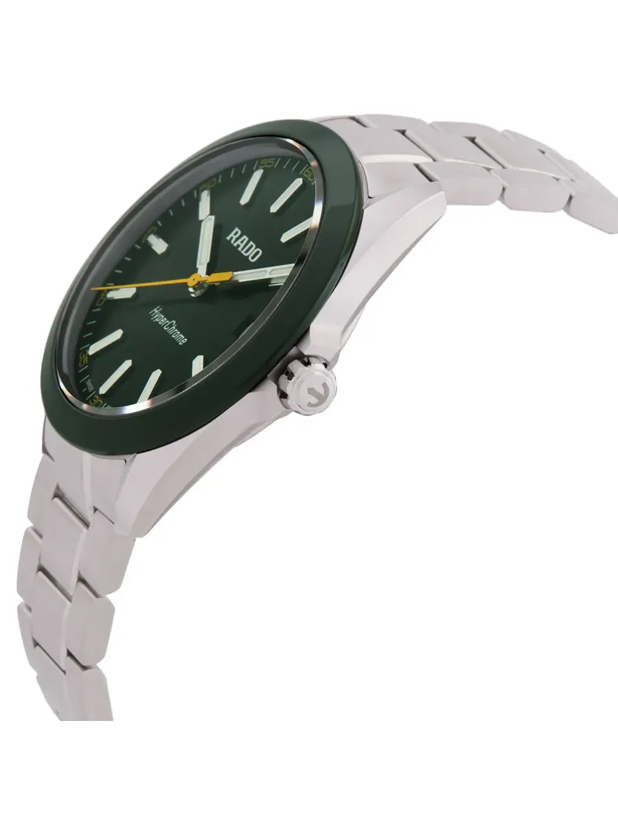 Мужские кварцевые часы Rado HyperChrome с зеленым циферблатом R32280313 — изображение 2 из 3, оттенок зеленый